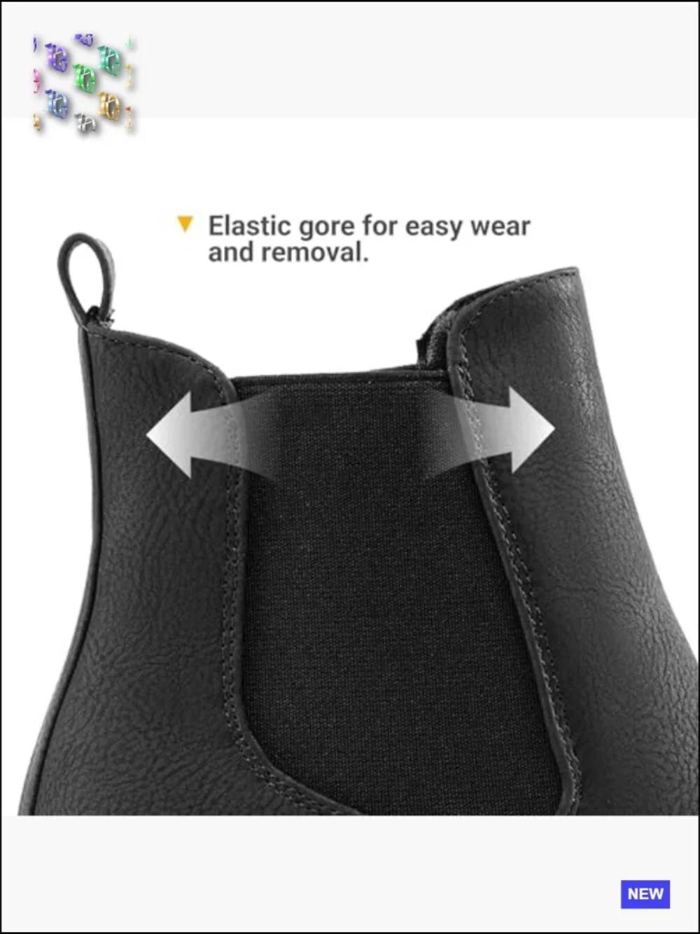 Chunky Heel Chelsea Ankle Boots Slip On Elastic Fall Heeled Booties Shoes